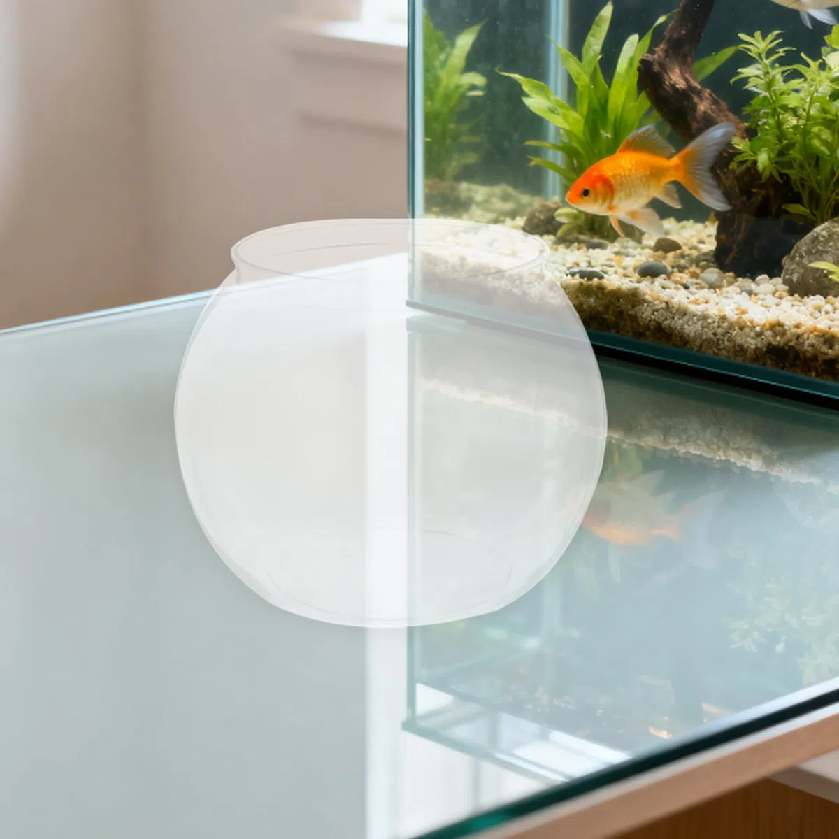 Peceras Pequeñas Pecera De Mesa Pez Pequeño Transparent Pet