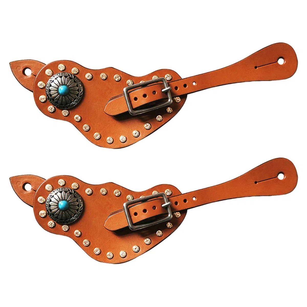 2 Correas para Espuelas con Hebilla, Correas Resistentes para El Entrenamiento de Caballos, marrón