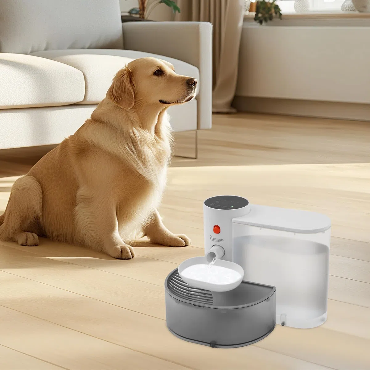 Fuente para gatos de 3 L, fuente inteligente para gatos, fuente para gatos con depósito de agua fresca y de aguas residuales, fuente para beber para gatos con excelente duración de la batería