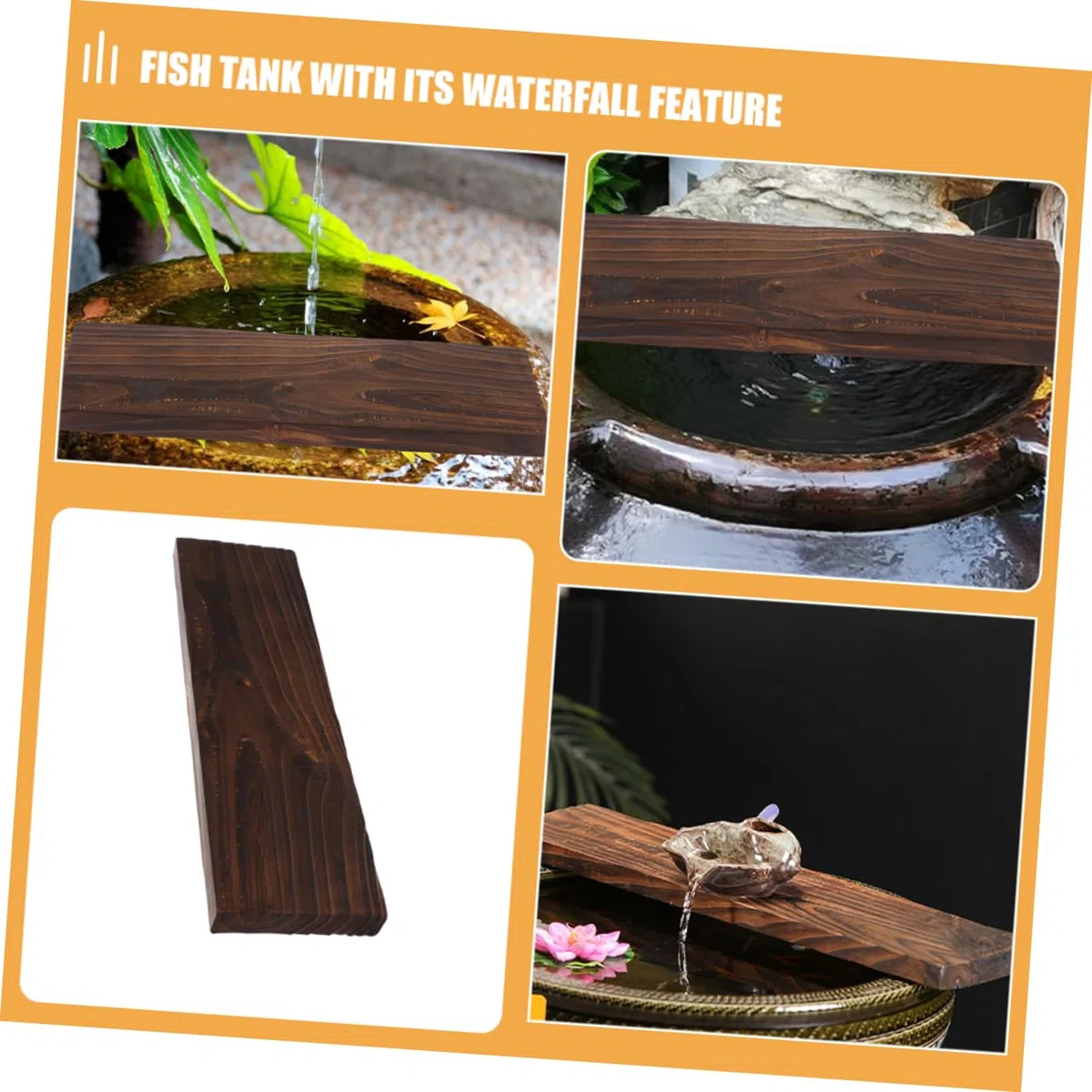 Levemolo Placa De Madera Natural para Acuarios Accesorio Decorativo para Fuentes Que Mejora La Calidad del Agua y Aporta Rústico Tanques