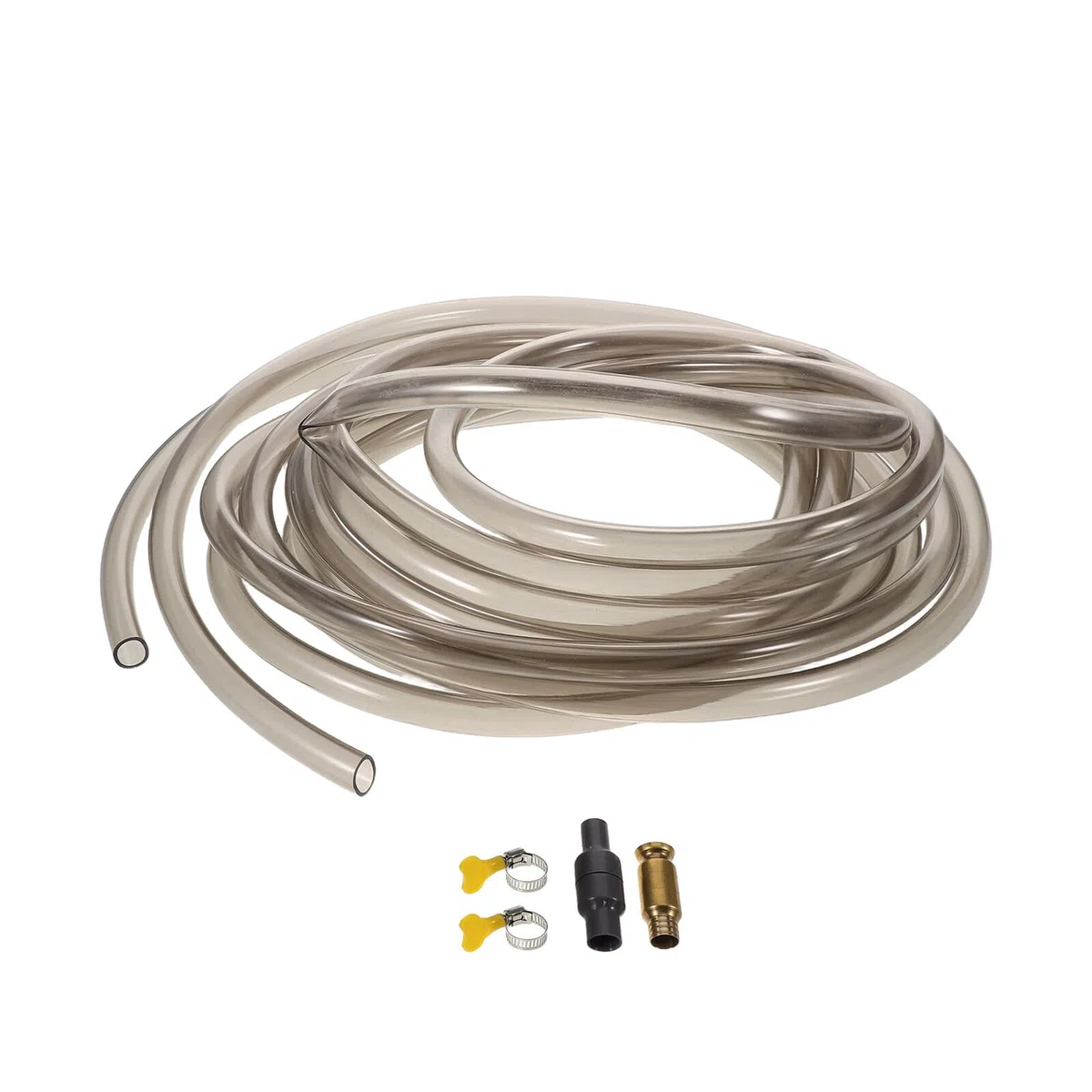 Manguera de Sifón para Acuario con Abrazadera Tubo de PVC Transparente de 5 M para Cambio Rápido de Agua Limpiador de Grava Manual para Mantenimiento de Peceras Betta y Tortugas