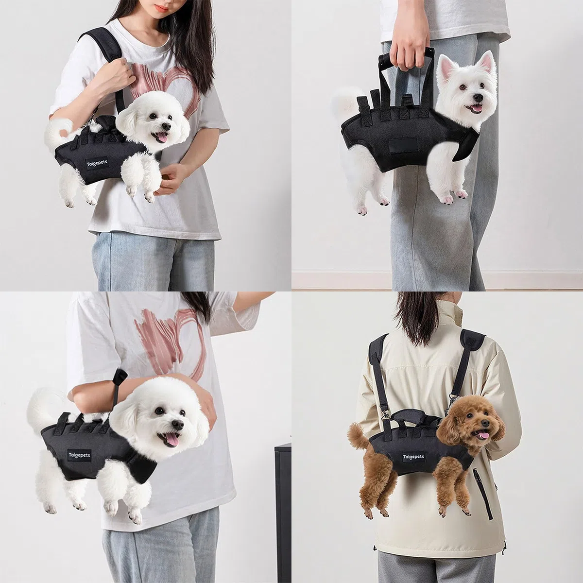 Bolsa de transporte para perros y gatos, mochila de hombro portátil, bolsa de viaje para mascotas, al aire libre, bandolera ajustable para mascotas