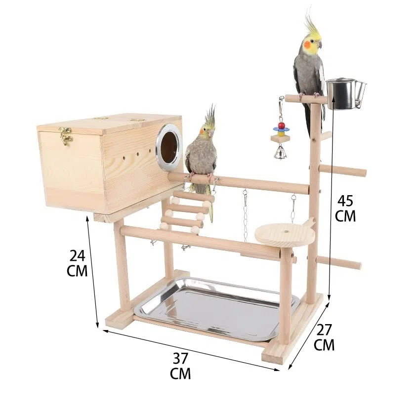 Percha para pájaros Soporte de Juego for Loros, Nido cálido, pájaro, Escalera Escalada, peonía, fénix Negro, Periquito, Juguetes Entrenamiento