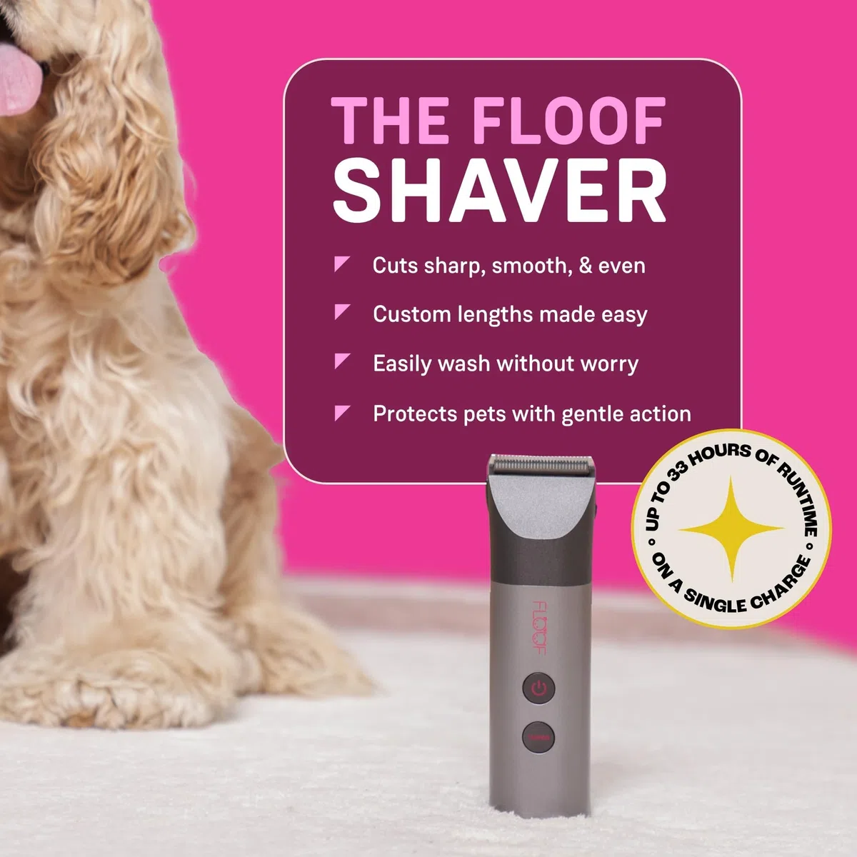 FLOOF Cortaúñas para perros para aseo y amoladora de uñas para perros, kit profesional de aseo para perros para experiencia similar a un salón, libertad Powershare de 20 V, sistema portátil de aseo