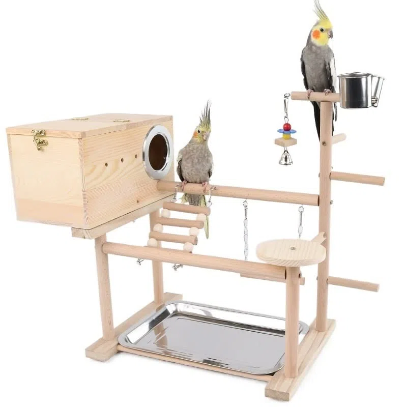 Percha para pájaros Soporte de Juego for Loros, Nido cálido, pájaro, Escalera Escalada, peonía, fénix Negro, Periquito, Juguetes Entrenamiento