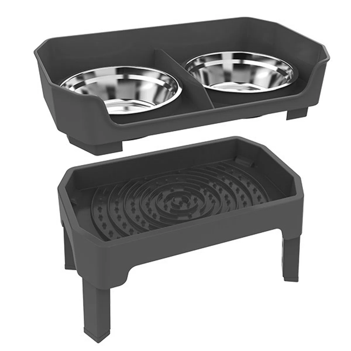 s Elevados Para Perros Doble De 4 Alturas Ajustables