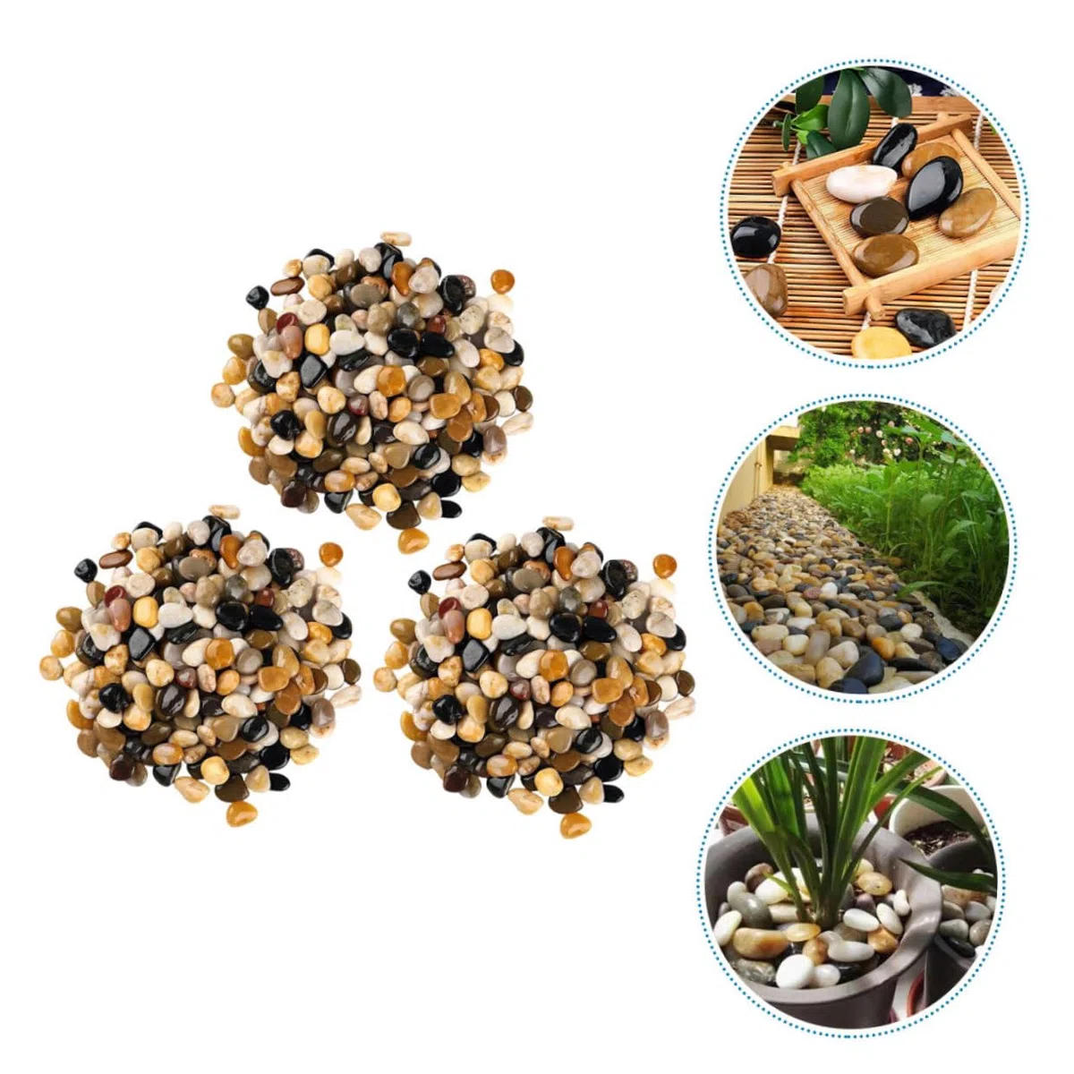 DOITOOL 3 Paquetes De Guijarros Decorativos Naturales Grava para Pecera Pequeñas Piedras Decorativas Plantas De Terrario Piedras Decoración De Pecera Guijarros Decorativos para