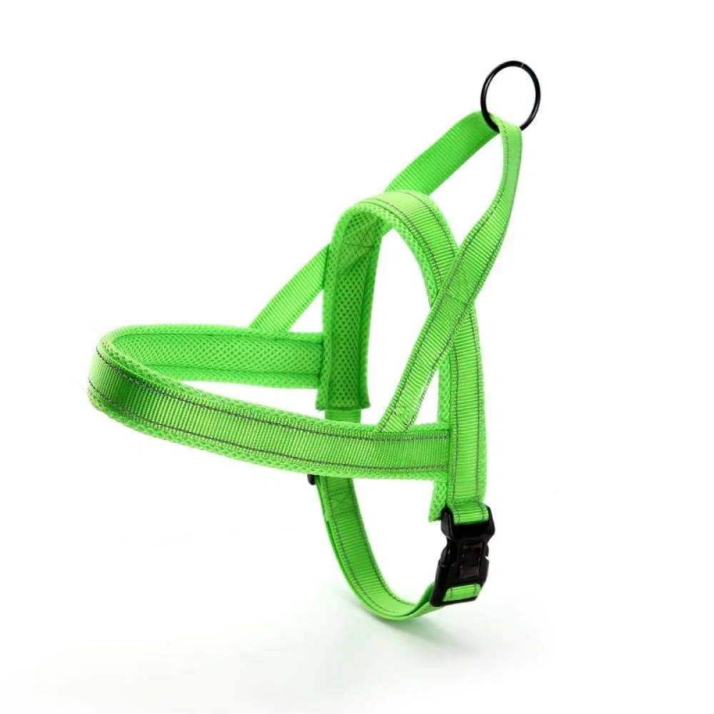 NX - Arnés para perro de instalación rápida, chaleco reflectante para mascotas, malla suave y arnés transpirable para perro, adecuado para perros pequeños, medianos y grandes, correa de pecho XS verde