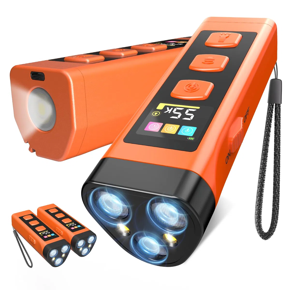 Juego de 2 dispositivos antiladridos para perros con pantalla a color, recargable, 2000 mAh, con 4 ajustes de frecuencia (25/30/40/55 kHz), alcance de 20 m, seguro y eficaz para su uso en