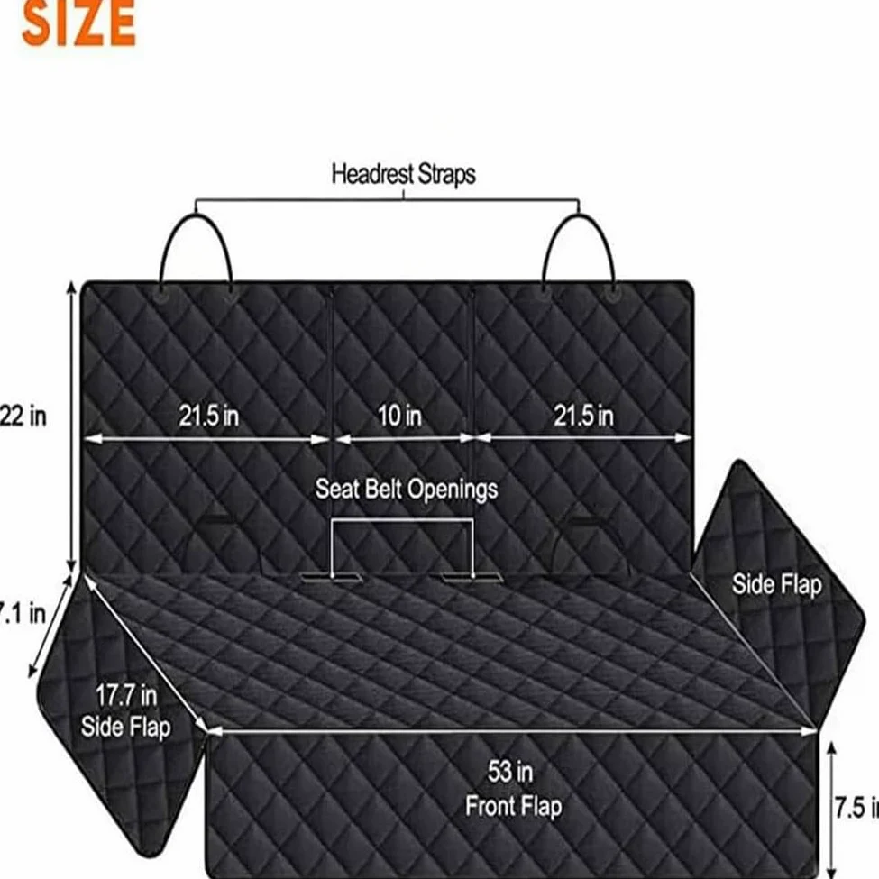 Funda Coche Perro Protector Asiento para Dogs - Dog Car Seat Cover for Back Seat, Funda de Asiento para Perros Funda Perros Coche Impermeable Interior Trasero