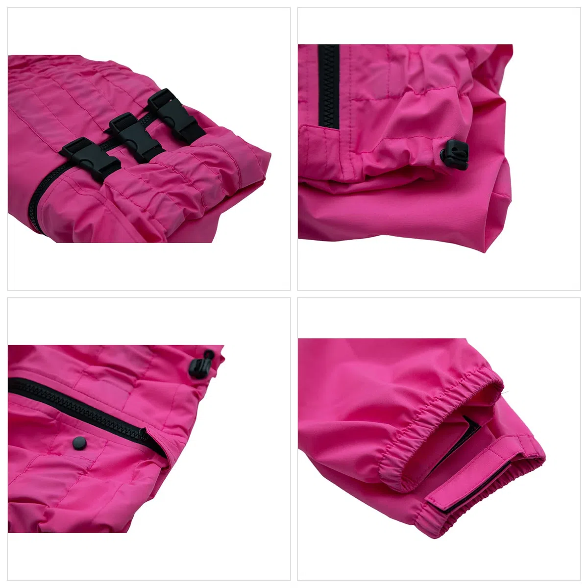 Chaqueta impermeable para perros, chaqueta impermeable ligera e impermeable reflectante de seguridad para perro, resistente al viento, chaleco para perros pequeños, medianos y grandes, rosered M