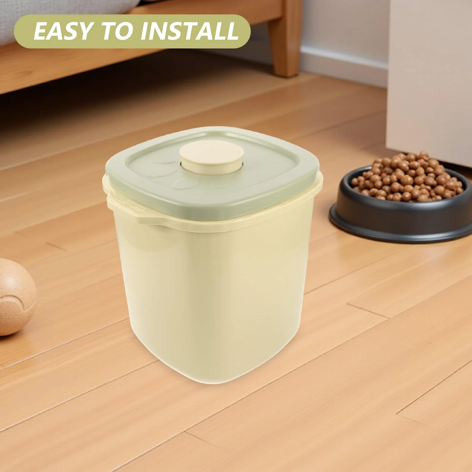 Toyvian Contenedor Hermético para Alimentos de Mascotas con Tapa Apilable de Pet, Cubo para Almacenar Comida de Perros y Gatos con Capacidad Flexible y Frescura Asegurada