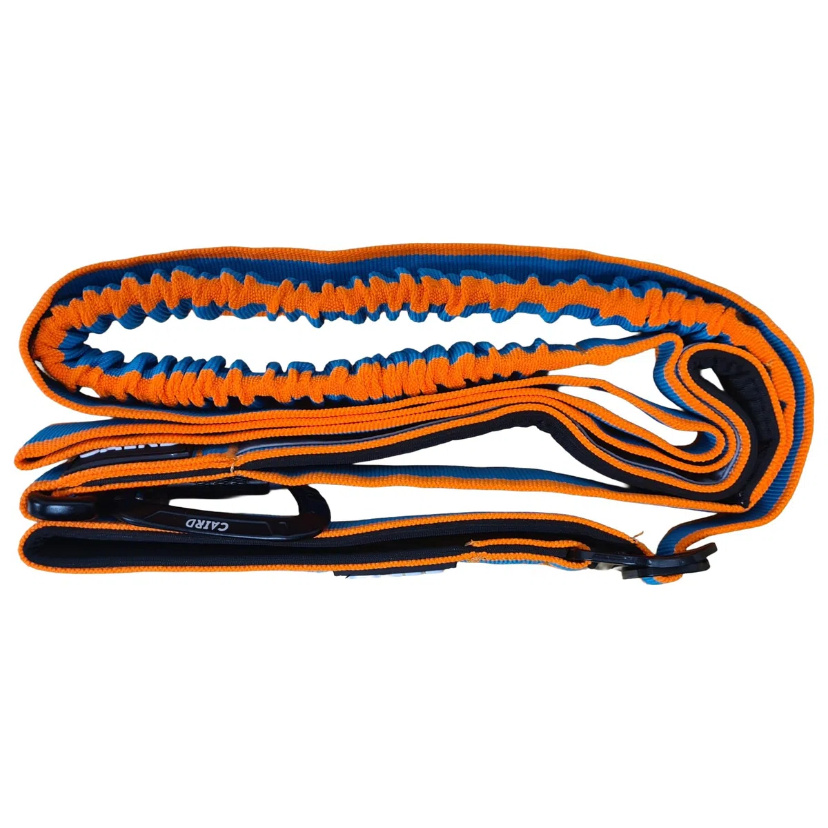 Correa elástica para Perros CAIRD Freedom to Run, Correa para Perros Manos Libres con asa Acolchada, cinturón Ajustable, mosquetón de Aluminio (Naranja y Aguamarina)