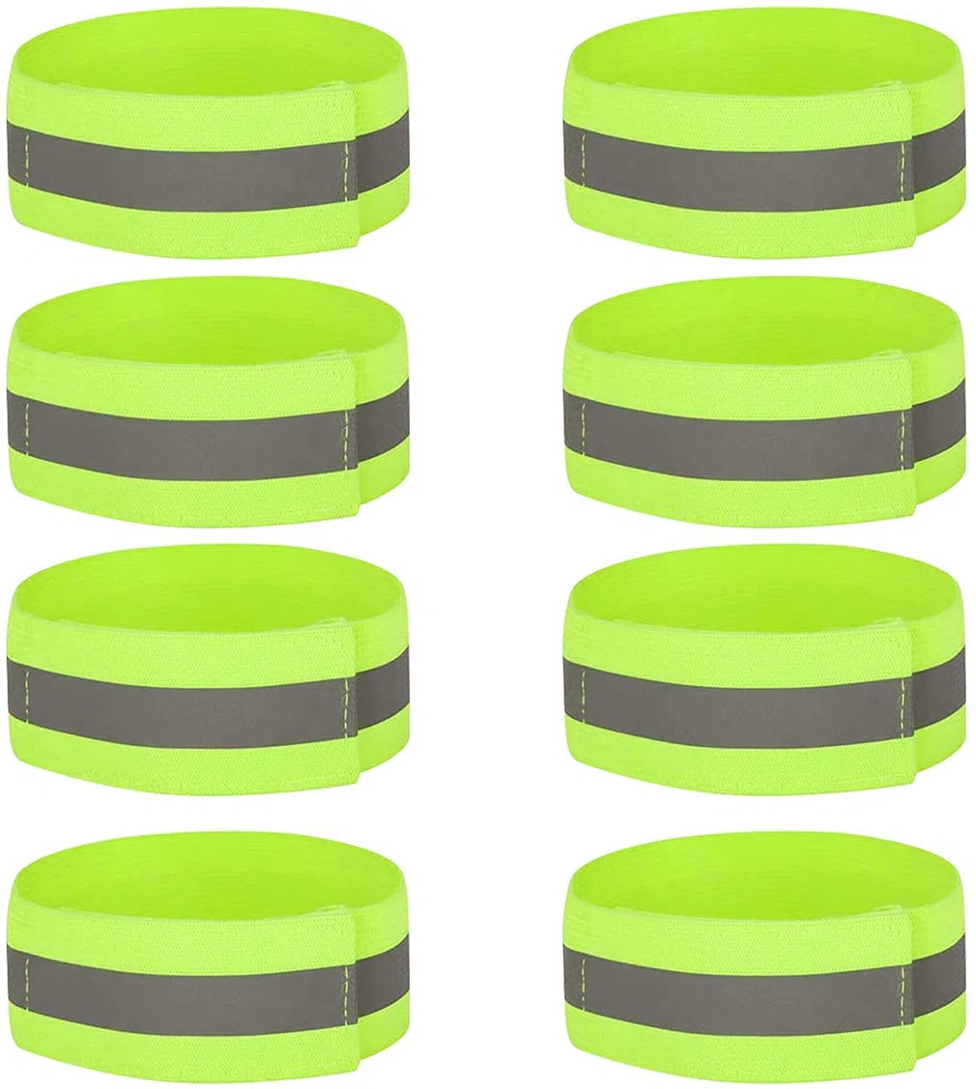 2 unids High Visibilidad Brazaletes, Bandas de tobillo elásticas HI VIS VIS RUNNEZA REFLECTURA BRANDILLA DE PULSORILLAS SLAP BRANDBILLOS Reflector Strips Bandas de seguridad for correr Paseos Ciclismo