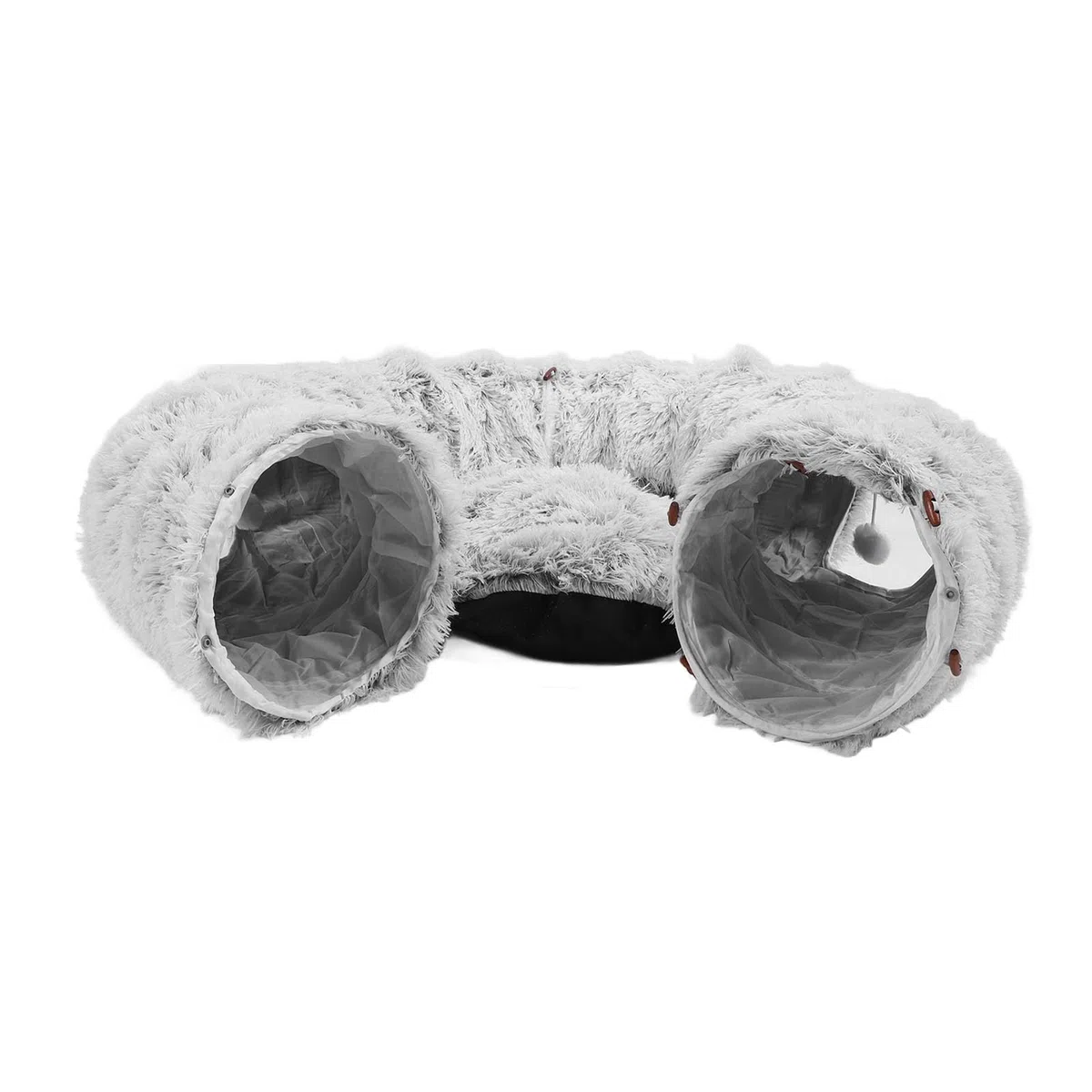 Cama túnel para Gatos, Cama Tubo de Felpa Suave con diseño Plegable, Cueva-túnel cálida y acogedora para Gatos y Gatitos de Interior, Juguete Tubo Multifuncional para Mascotas con