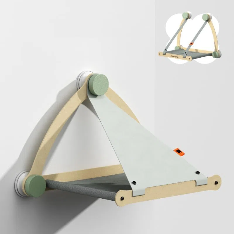 Hamaca para Ventana de Gato con Ventosas Fuertes, Gran Capacidad de Carga, Adecuada para Varios Gatos, Escalada, Percha para Ventana, Ventosas (Capacidad de Carga Gris Roca 15