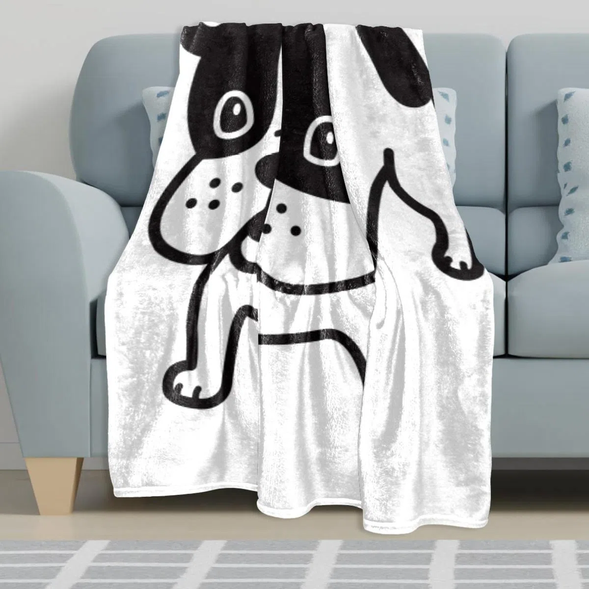 Manta de forro polar para perro, bulldog francés, cachorro, para sofá, ligera, afelpada