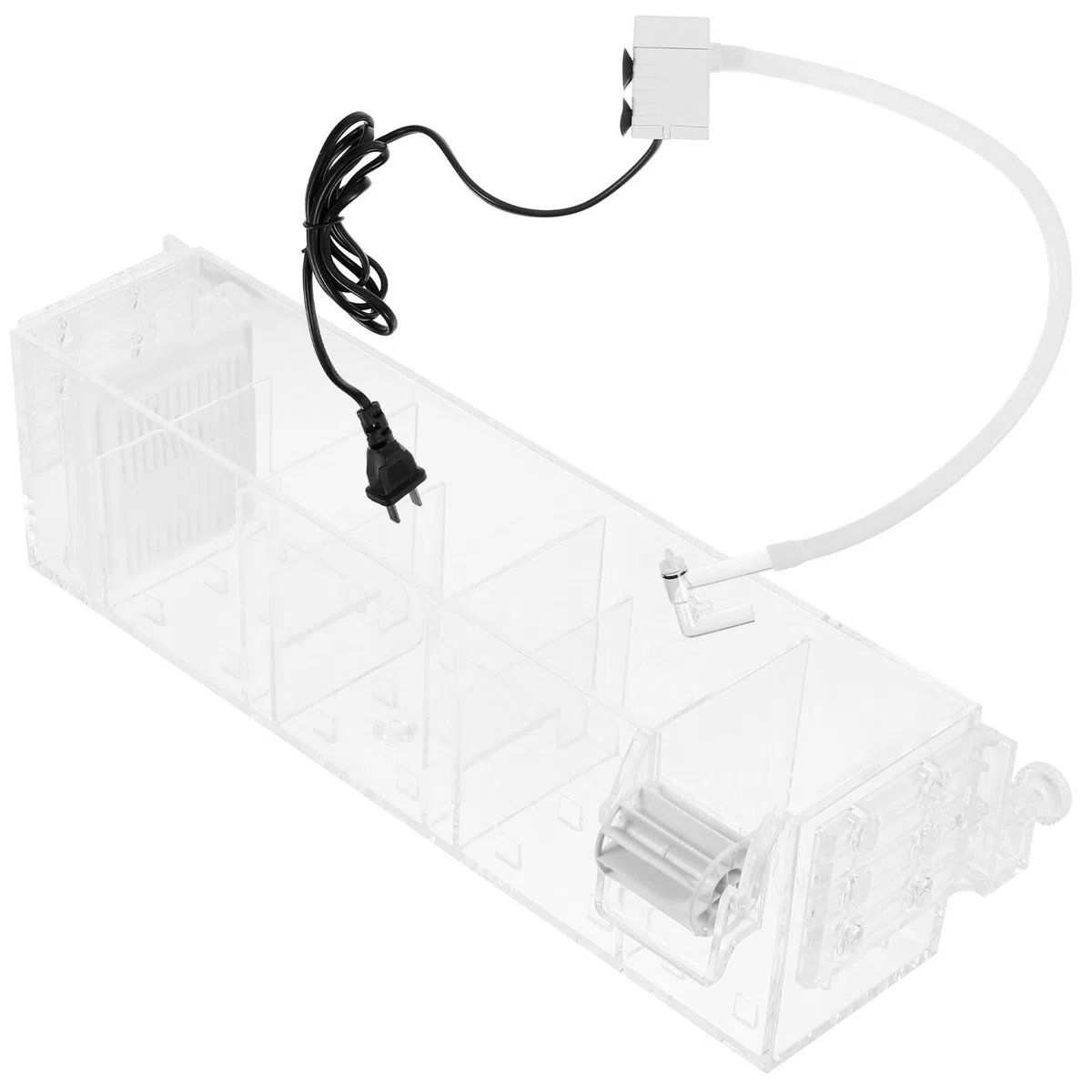 Caja de Filtro para Pecera con Bomba Integrada, Acrílico Reutilizable y Diseño Simple para Acuario Doméstico Silencioso y Fácil de Usar