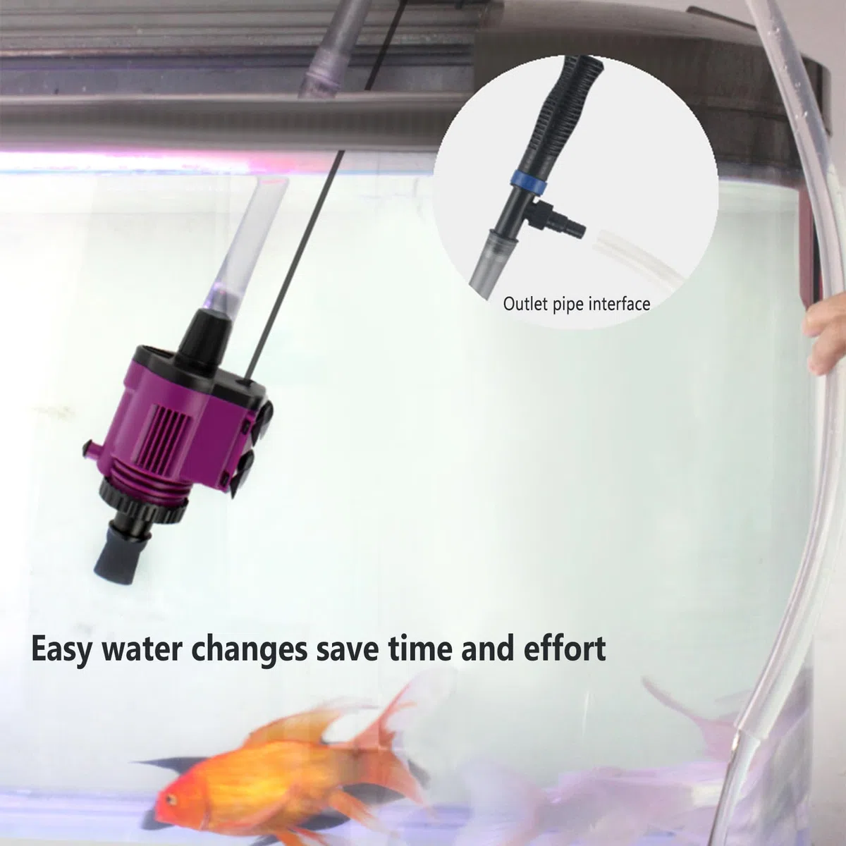 Aspiradora eléctrica para Limpiador de Grava de Acuario para peceras de Acuario, Filtro de Agua Kit de Limpieza para Cambiar Agua, Eliminar detritos, Lavar Arenas