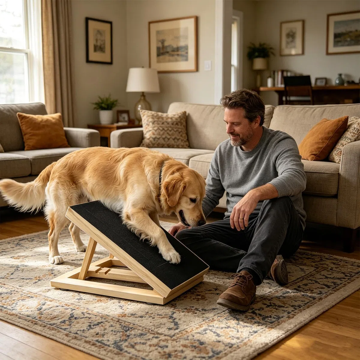 Almohadilla Rascadora para Perros con Lento de de | Alimentador para Recorte de Almohadillas Protección para Muebles, Alfombras y Suelo en Interiores