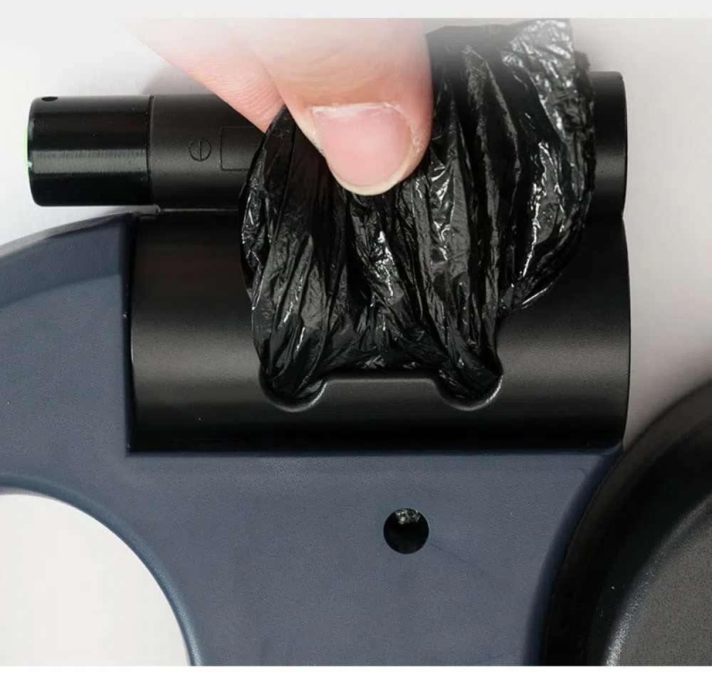 Correa retráctil doble para perro - Correa extensible para mascotas de 10 pies, resistente, de doble cabeza, con cerradura, con linterna LED, bolsas para caca, cuerda elástica reflectante - 360 grados
