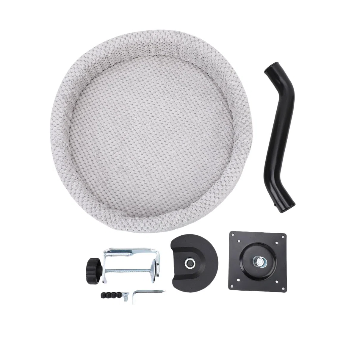 Cama Flotante Cómoda Ajustable para Gatos, Hamaca de Escritorio Resistente para Oficina en Casa, Material de Felpa de Hierro, Percha para Gatos para Espacio de Actividad Independiente