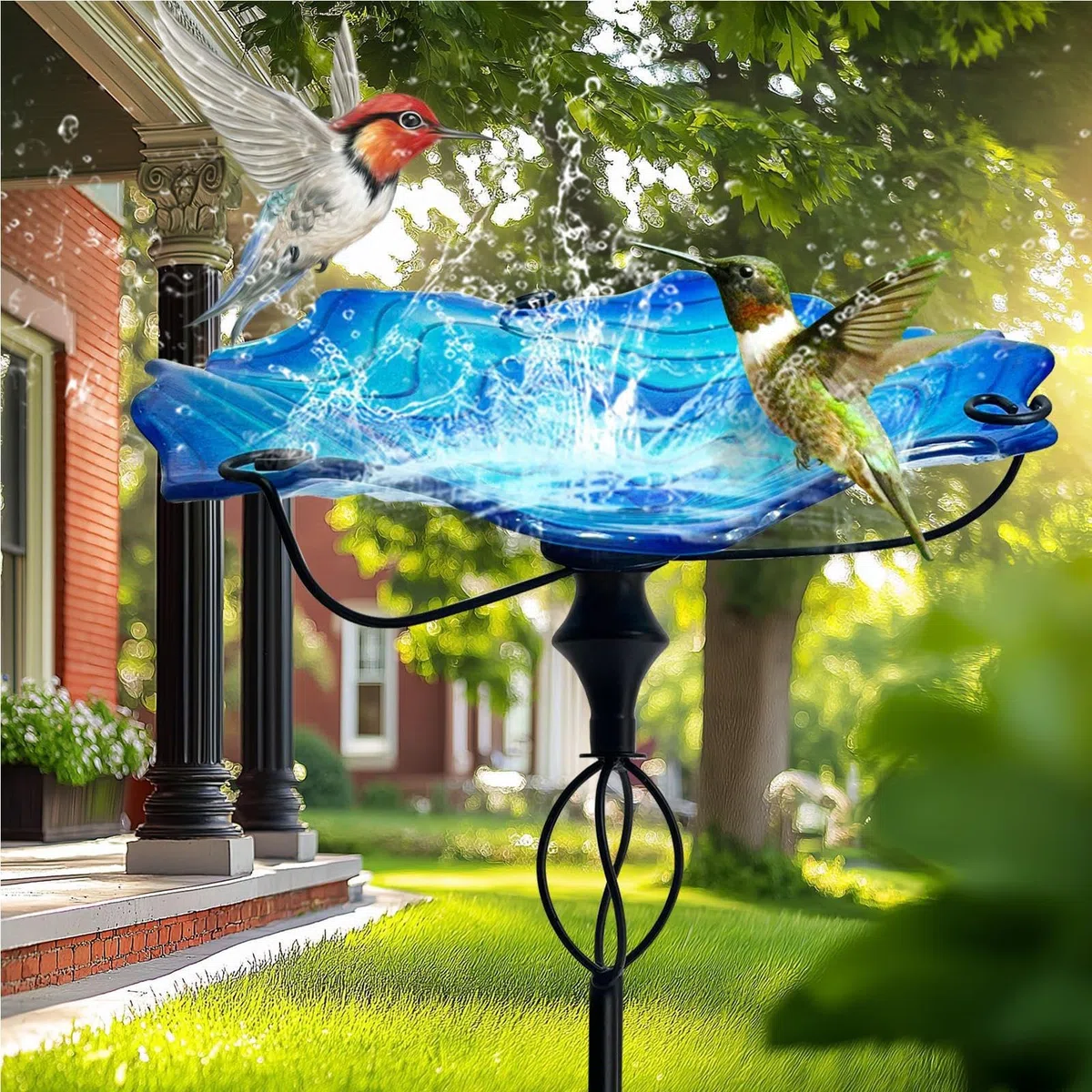 Bebedero para Aves de Exterior 81 cm Resistente y Duradero Accesorio Estilo | Fuente de Agua Para Pájaros para Alimentación de Loros Periquitos Aviarios Jardín Patio Parque y
