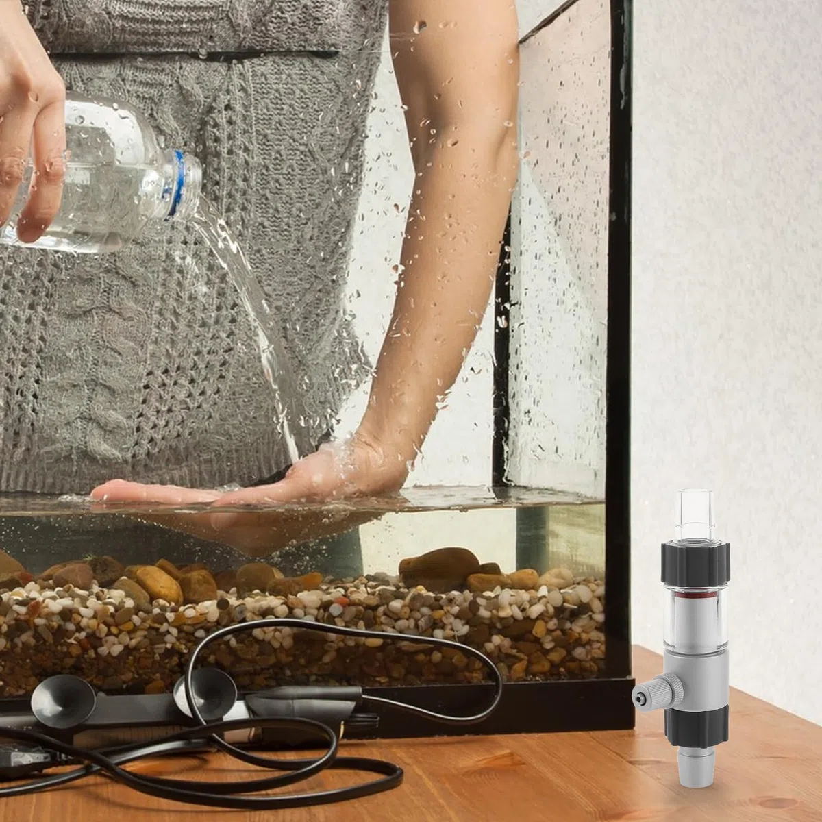HANABASS Difusor de Co2 Difusión de Dióxido de Carbono para Acuario Plantado Reactor Externo de Vidrio Compatible Tanque de Cristal para Aficionados