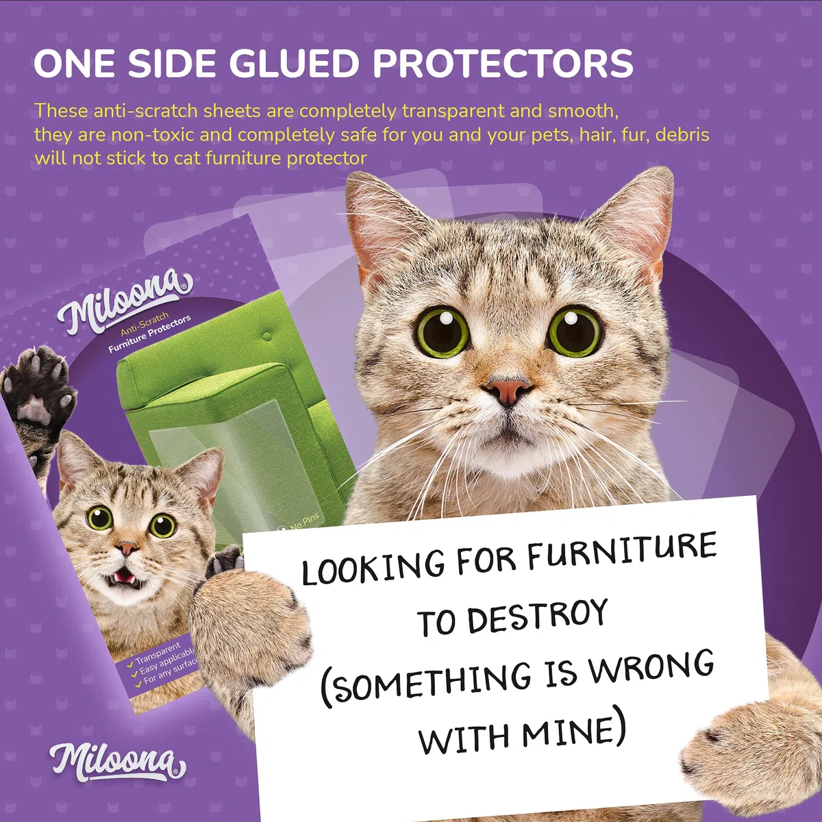 Protector de muebles antiarañazos, 4 hojas, fundas de sofá para gatos, disuasorio de arañazos de gatos para muebles, protector de arañazos de sofá contra gatos, protector de muebles