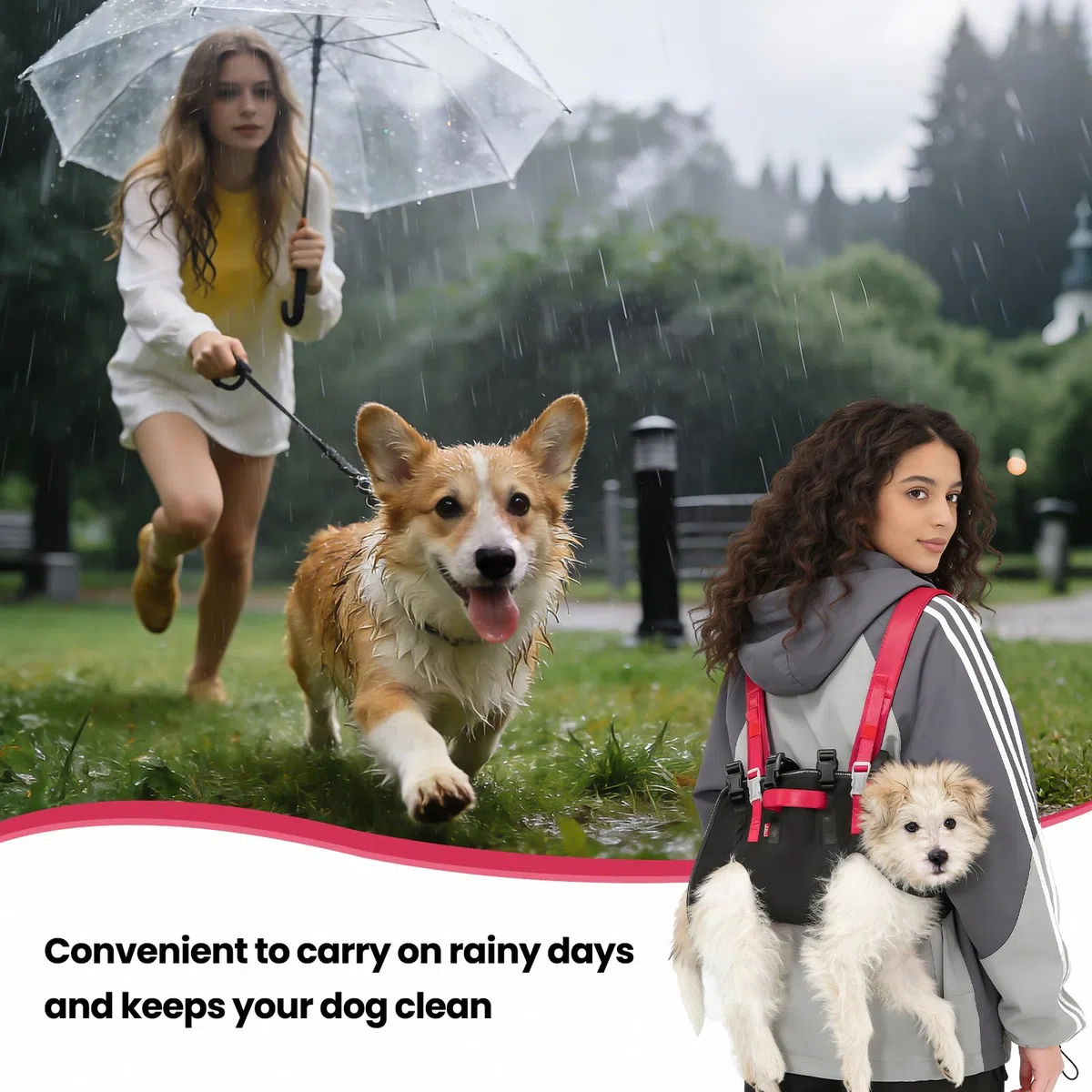 Wakytu Correa de rescate de emergencia para perros, arnés de elevación ligero y plegable con asa, transporte seguro para perros pequeños y medianos, ideal para senderismo, esquí (8-16 libras)