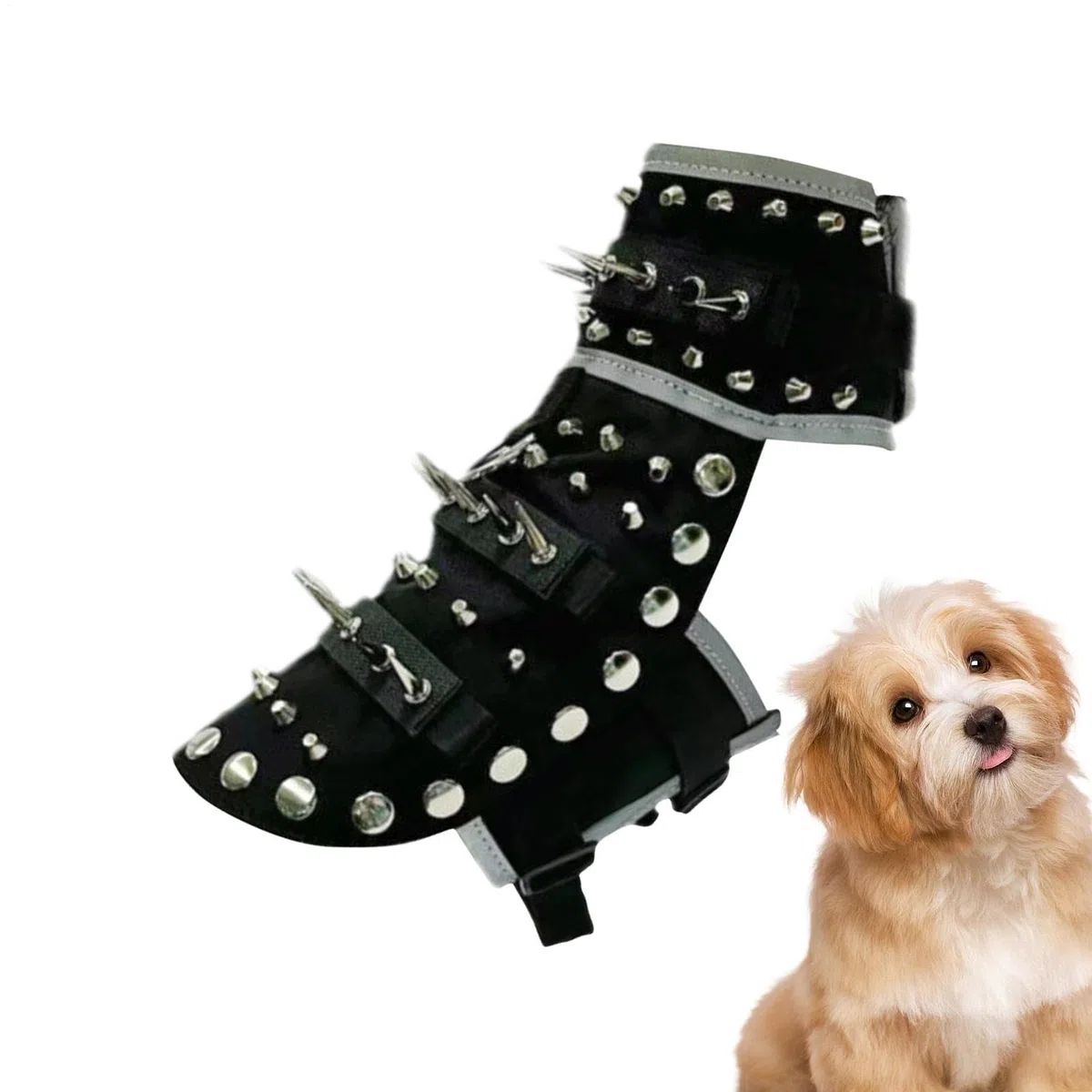 Chaleco Con Púas Para Perros Pequeños Chaleco Ajustable Reflectante