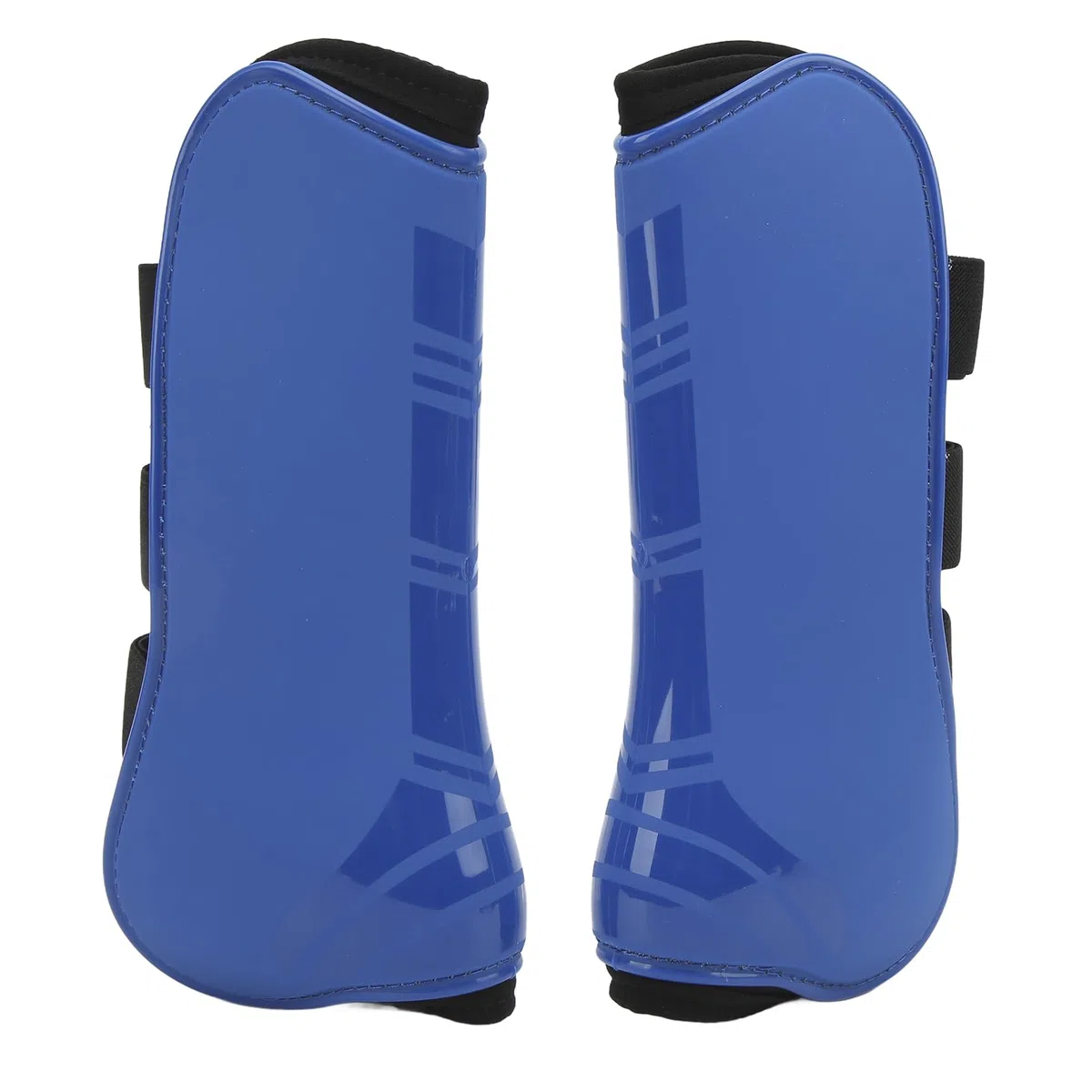 4 polainas traseras delanteras de neopreno resistentes a los golpes, polainas para caballos para deportes de alta velocidad (A set of blue front and back L)