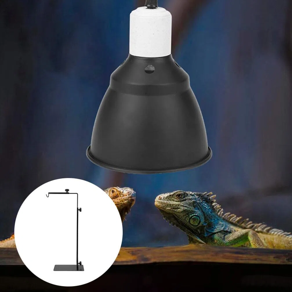 POPETPOP Lámpara para Reptiles, Estante, Portalámparas de Metal, Portalámparas Ajustable para El Hogar, Cangrejos Ermitaños para Terrario de Reptiles, Tortugas, Arañas