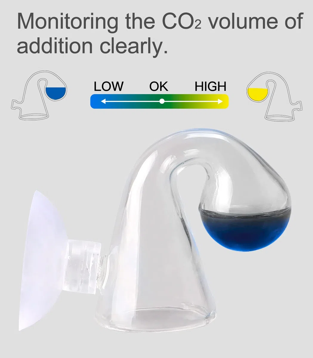 Indicador de CO2 para acuario (comprobador de cristal + 15 ml)