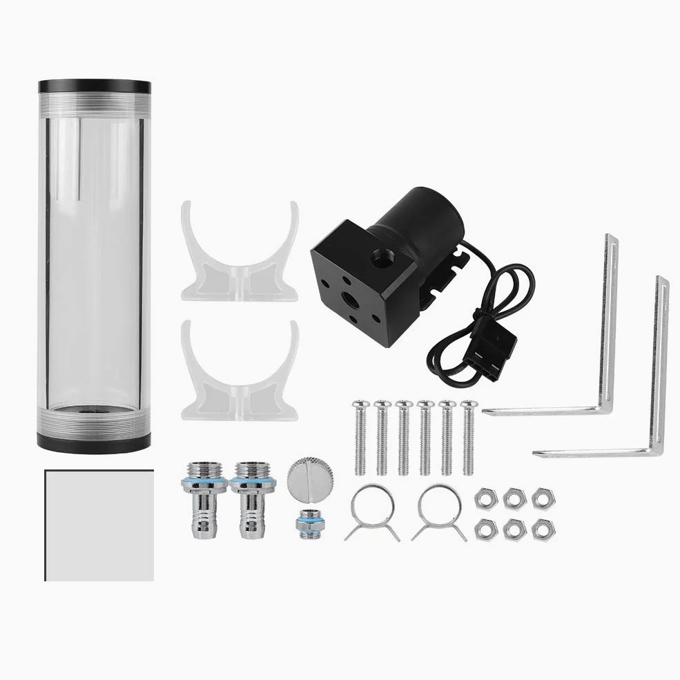 Tanque de Refrigeración por Agua de Alto Rendimiento de 50 Mm de Diámetro y Bomba de CC para una Rápida Disipación del Calor de la Computadora para Jugadores Acrílico (160mm)