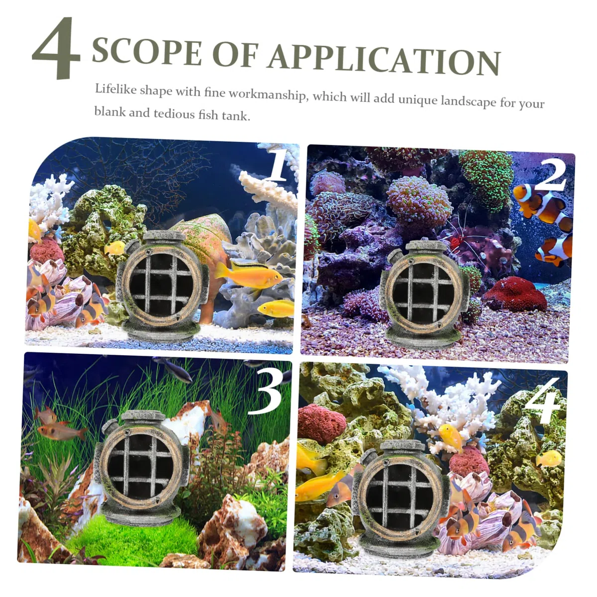Sosoport 2 Piezas escondite de pecera Muelle de pecera Cueva de cría de Acuario Tanque de Peces de Acuario Adornos pecera Adornos para peceras escondite de camarones Resina