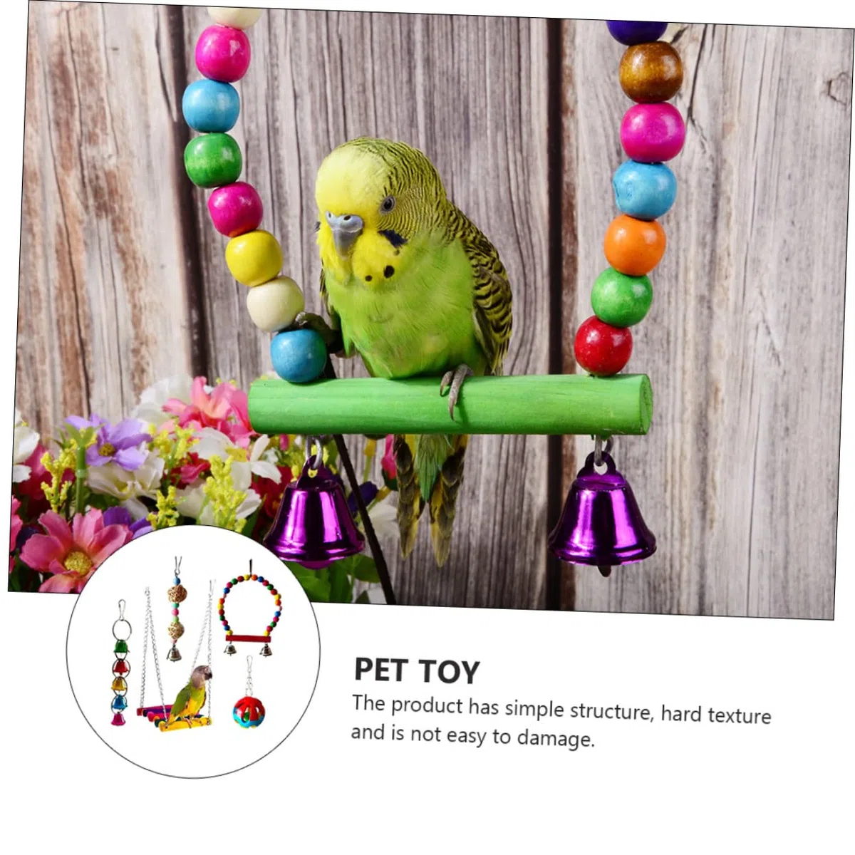 5piezas Juguetes para Masticar De Pájaros Set De Juguetes para Periquitos y Cacatúas Estimula El Desarrollo Inteligencia Aves Material Natural y Resistente