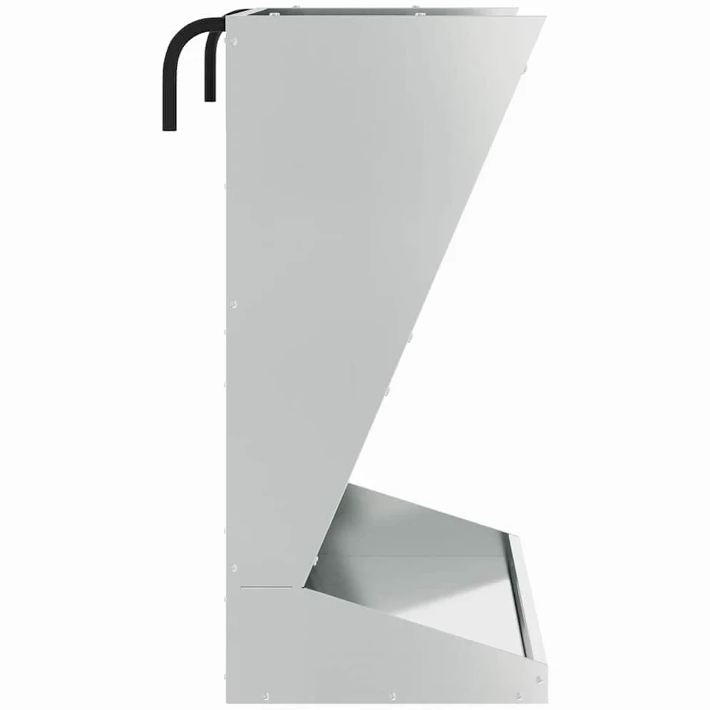 Comedero de heno de acero galvanizado de 71 x 33 x 70 cm, comedero automático resistente a la intemperie con 5 kg de capacidad para mascotas como gatos, perros, pájaros, roedores, ideal para
