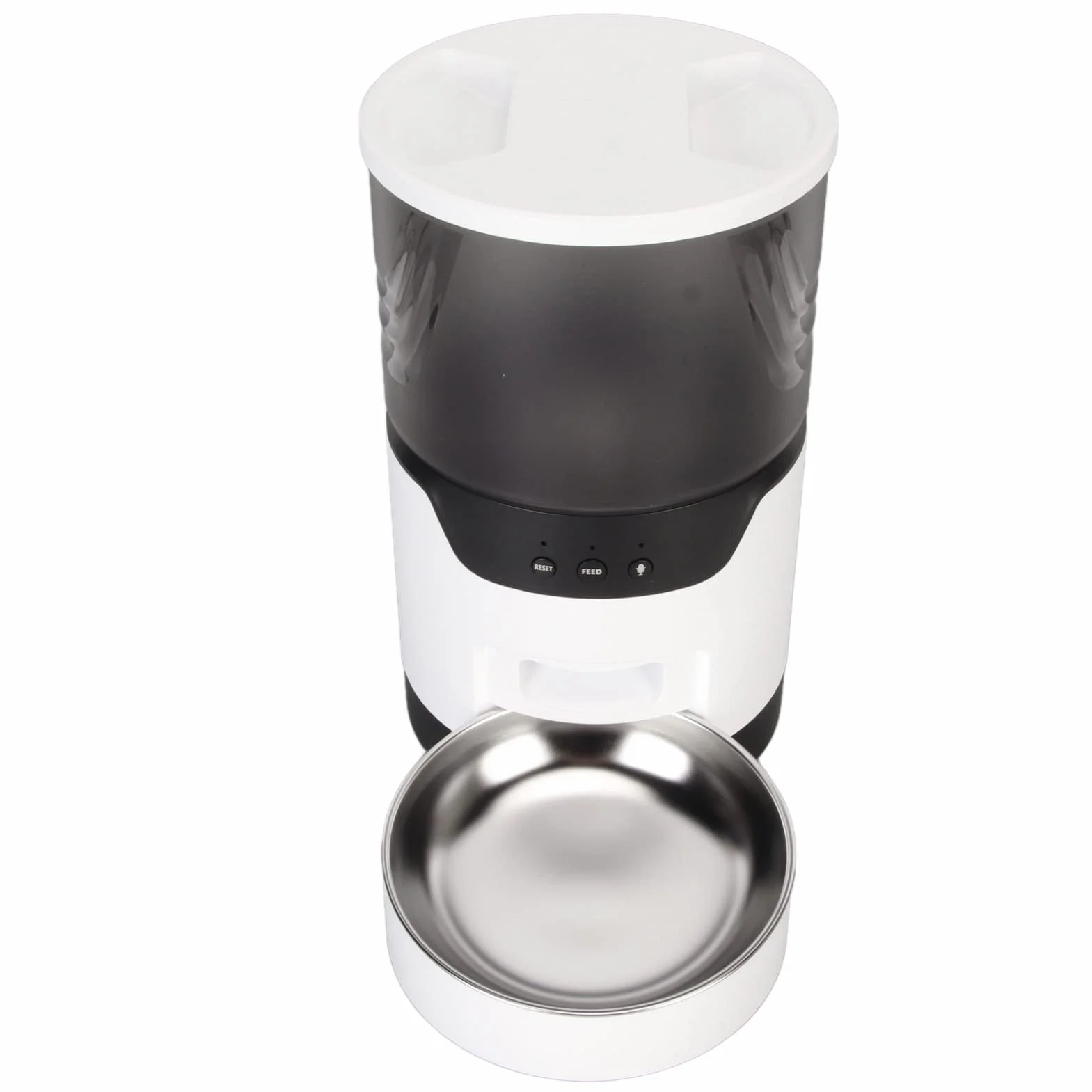 Alimentador Automático para Gatos, Dispensador Inteligente de Comida para Mascotas con Aplicación, Control por Voz, Grabadora para Gatos y Perros, Acero Inoxidable 304, Capacidad de 3L