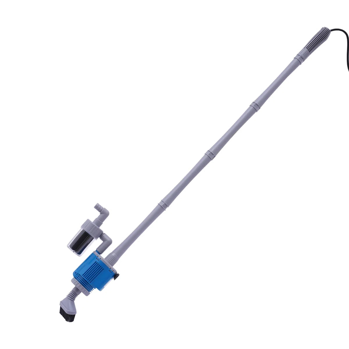 Kit de aspiradora eléctrica para suelos de acuario, limpiador de grava, sifón para cambio de agua/eliminación de detritos/limpieza de arena con 4 tubos de extensión de 28 W