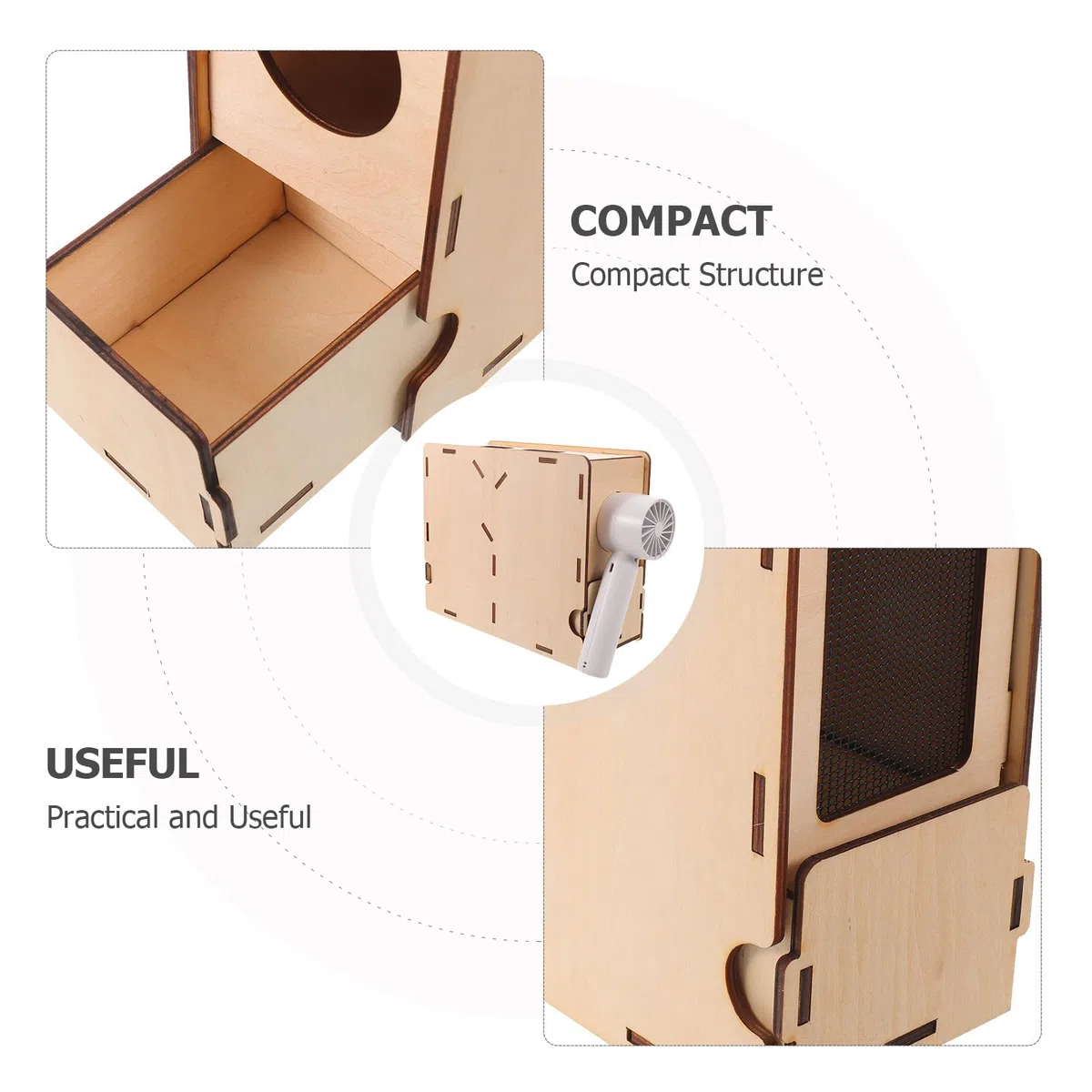 Separador Manual de Cáscaras para Semillas de Aves con Tecnología de Flujo de Aire Estable, Acrílico y Plástico, Adecuado para Preparación de Alimento en Criaderos Pequeños