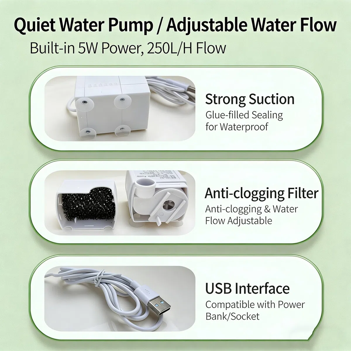 Baño para Loros y periquitos Ducha para pájaros en Jaula Ducha de Lluvia Suave para Loros y periquitos Juego Completo automático con Agua Ajustable Alimentado por USB.