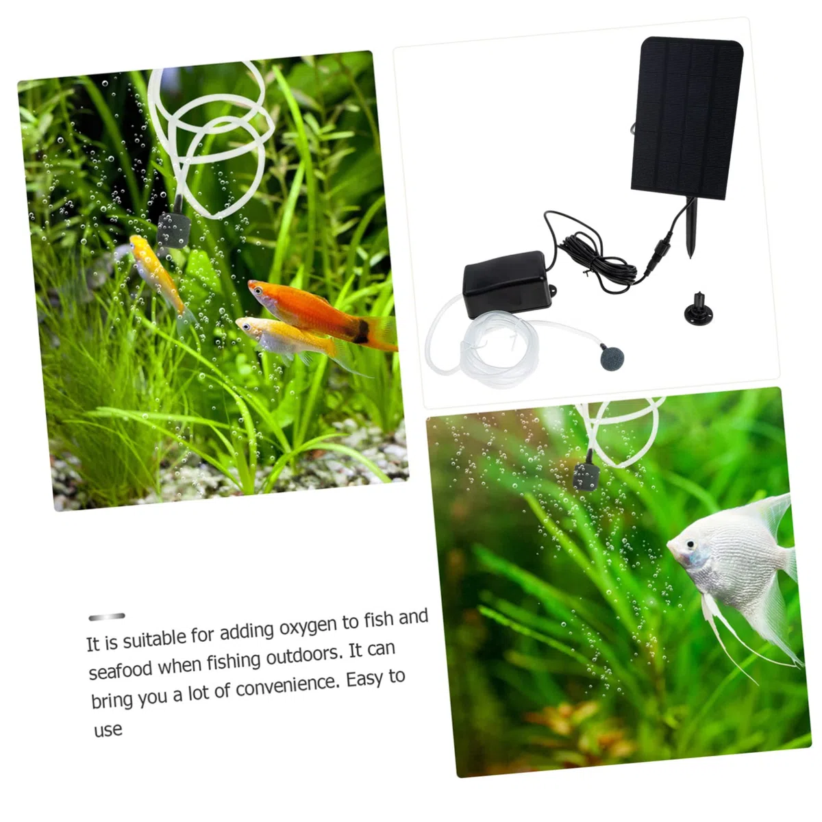 Abaodam Bomba De Oxígeno Solar para Exteriores Aireador Solar para Estanques Bomba De Oxigenación para Peceras para Piscinas o Pequeños Aireador De Oxígeno para Peceras Portátil
