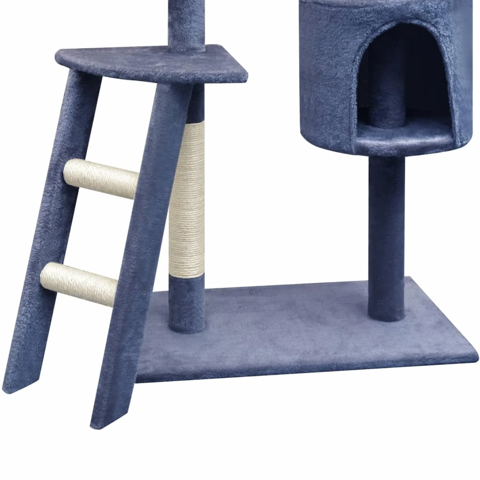 ShGaxin Rascador para Gatos Poste rascador de sisal, Rascador Gato, Arbol Rascador para Gatos, Gatos Accesorios, Torre Gatos, Arranhador para Gatos, Casa para Gatos, 150 cm Azul Oscuro