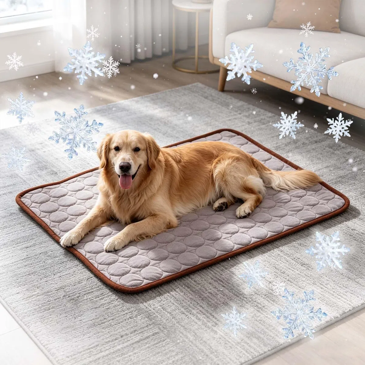 Alfombrilla de refrigeración para perros, portátil, lavable, con diseño antideslizante, alfombrilla de refrigeración transpirable para uso en interiores y exteriores, ideal para cama de gato de verano