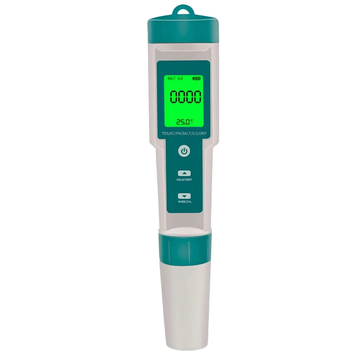 Probador de calidad del agua, medidor de pH digital 7 en 1 para agua, EC, salinidad, contenido mineral, SG, ORP, temperatura, pantalla de retroiluminación, medición precisa para acuarios, piscinas