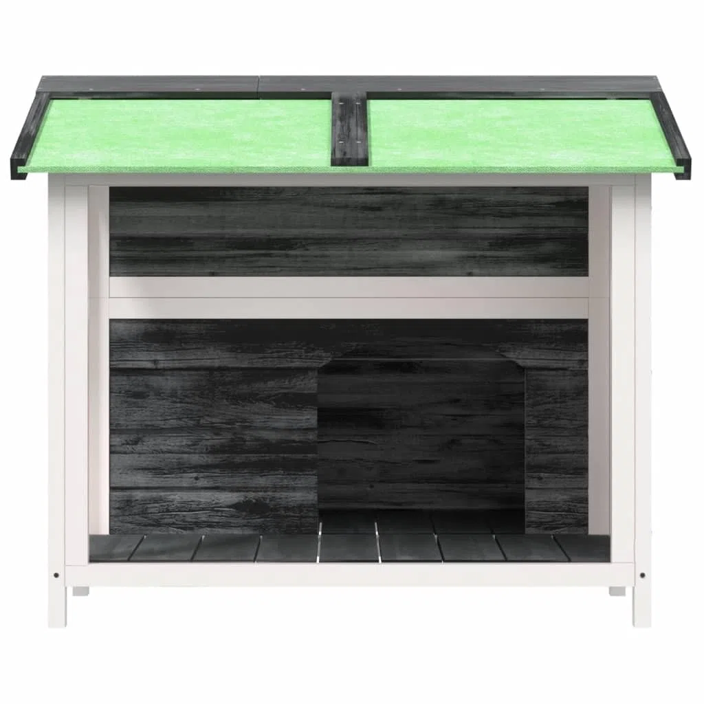 Mangloder - Caseta para perro de madera de pino maciza, 96 x 87 x 80,5 cm, con techo impermeable, gran entrada, exterior, jardín, terraza, seguro para perros y animales pequeños