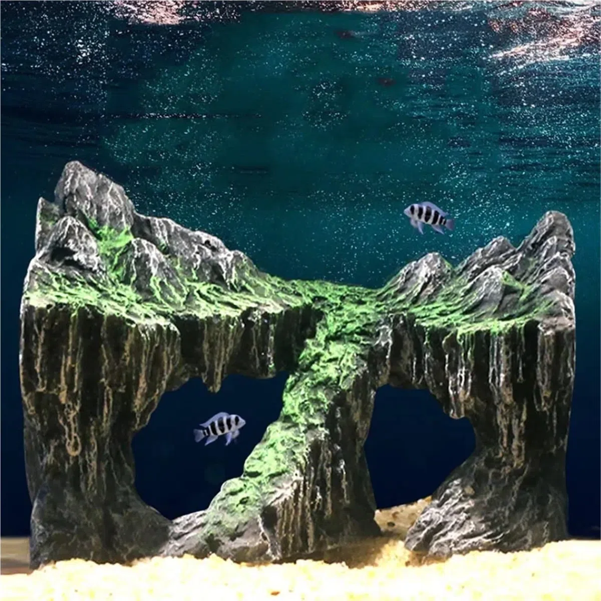 Decoración Acuario Túnel Decoración Creativa de Resina for Acuario, pecera Roca simulada, Adorno montaña, Rocas for, decoración Divertida(S)