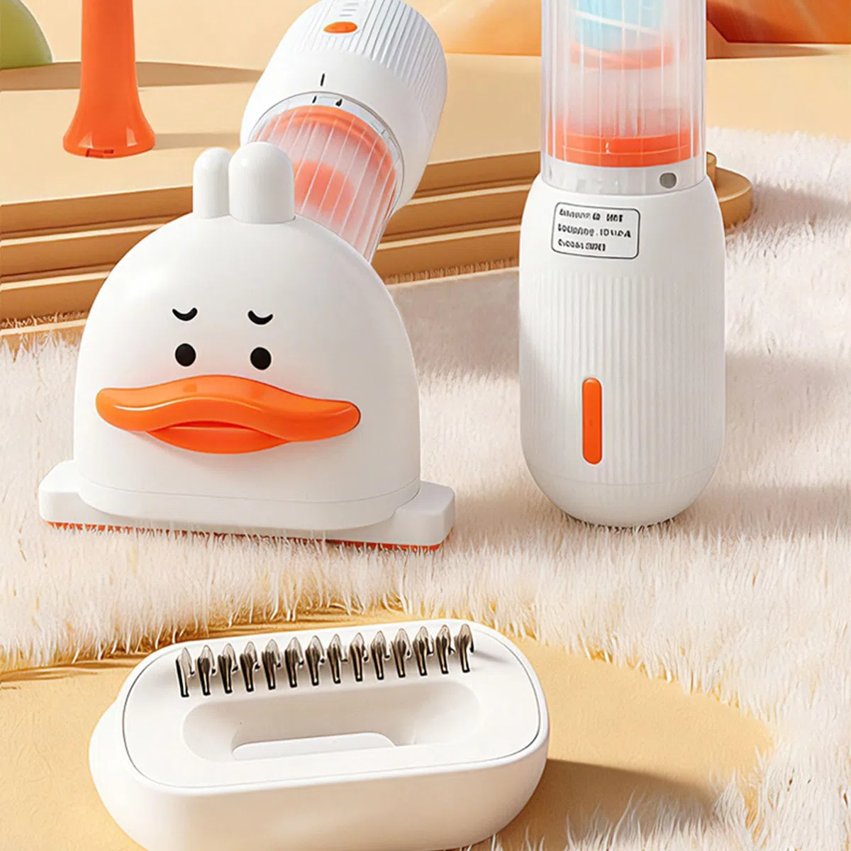Cepillo multifuncional para cuidado de mascotas que combina cepillado, aspiración, desenredado y secado para solución para cuidado del cabello, peine
