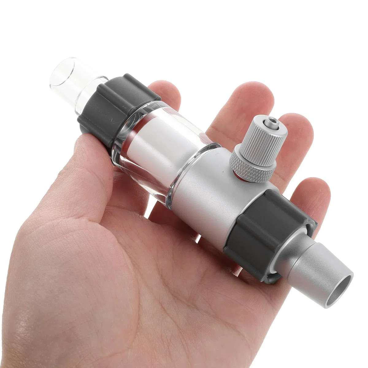 Hohopeti Difusor de Co2 para Acuario Plantado Tecnología Avanzada de Nano Burbujas, Compatible Tanque de Vidrio y Manguera de Agua, Material Acrílico y Aleación de Aluminio